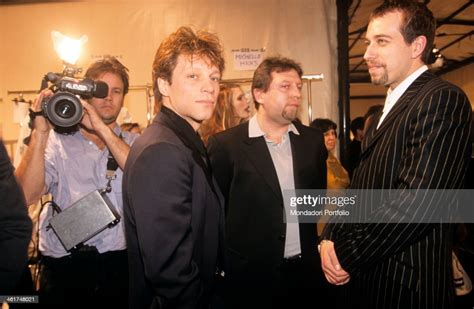 Jon Bon Jovi in the backstage of Versace fashion show 